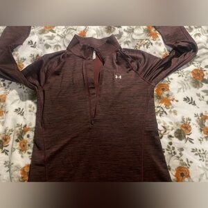 Under Armour Burgundy Quarter-Zip Top